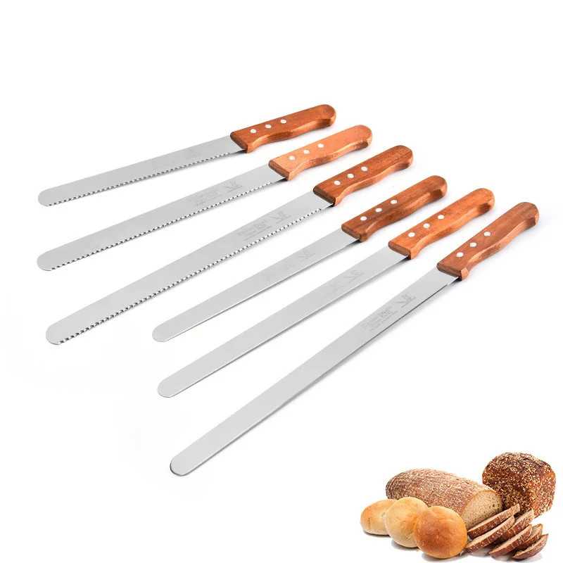 10/12/14 Inch Best Serrated Bread Knife Cake Cutting Knifes Long Slicing Cutter Stainless Steel Loaf Breads Slicer Kitchen Tools