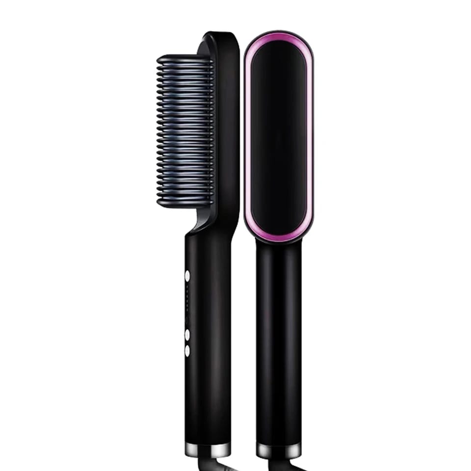 2in 1 Electric Hair Straightener Brush & Comb