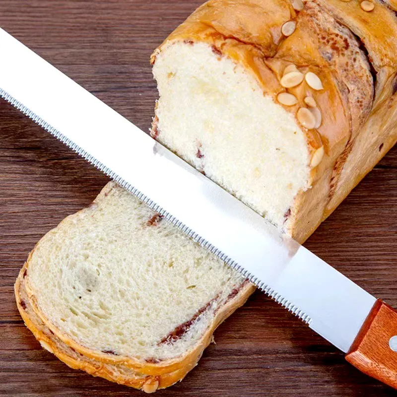 10/12/14 Inch Best Serrated Bread Knife Cake Cutting Knifes Long Slicing Cutter Stainless Steel Loaf Breads Slicer Kitchen Tools