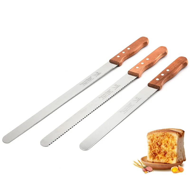 10/12/14 Inch Best Serrated Bread Knife Cake Cutting Knifes Long Slicing Cutter Stainless Steel Loaf Breads Slicer Kitchen Tools