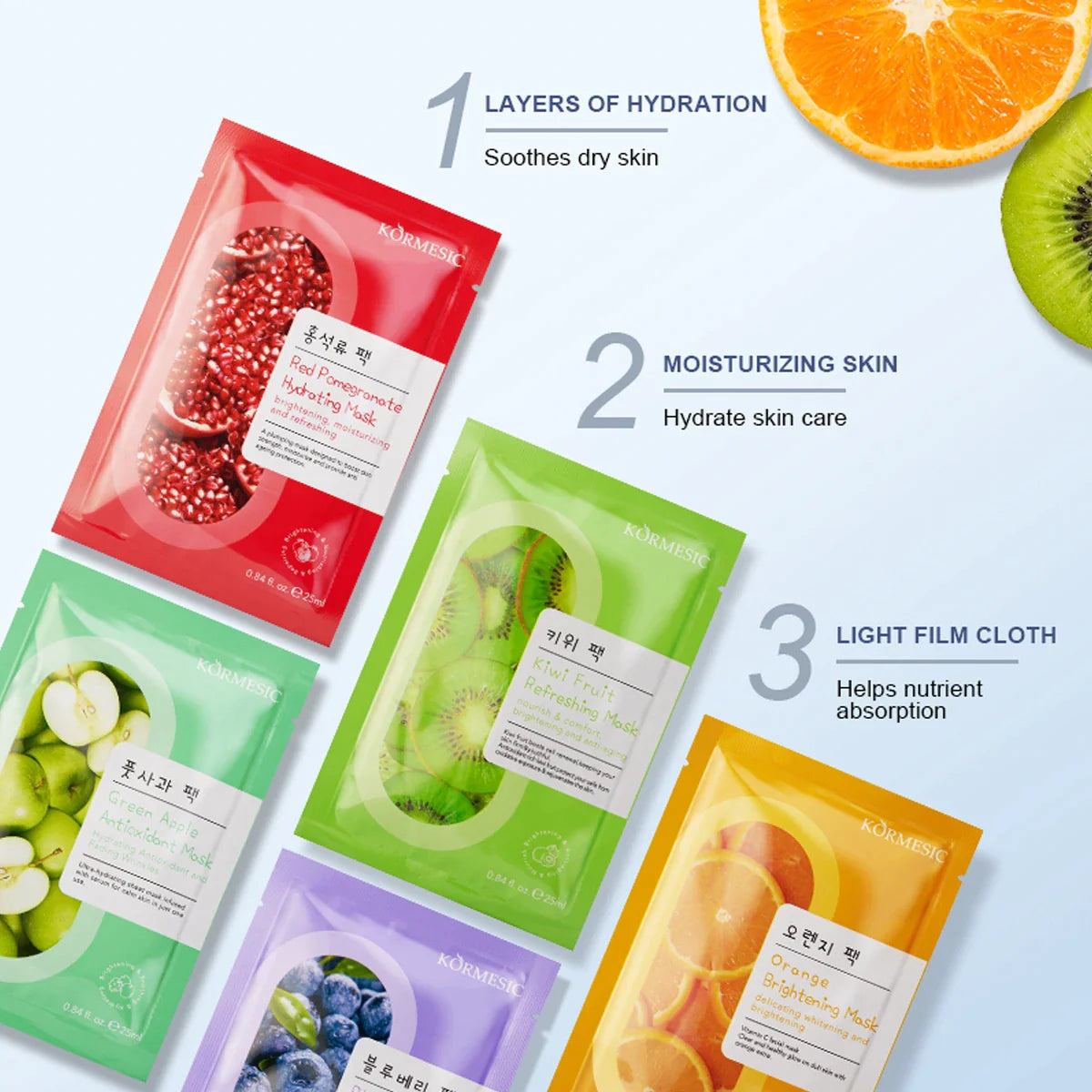 Face Moisturizer Mask Sheet 5 Pcs